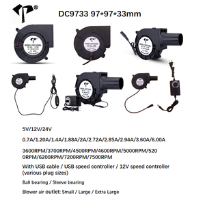 97mm DC 5V 12V 24V High Speed Turbo Blower Fan Centrifugal